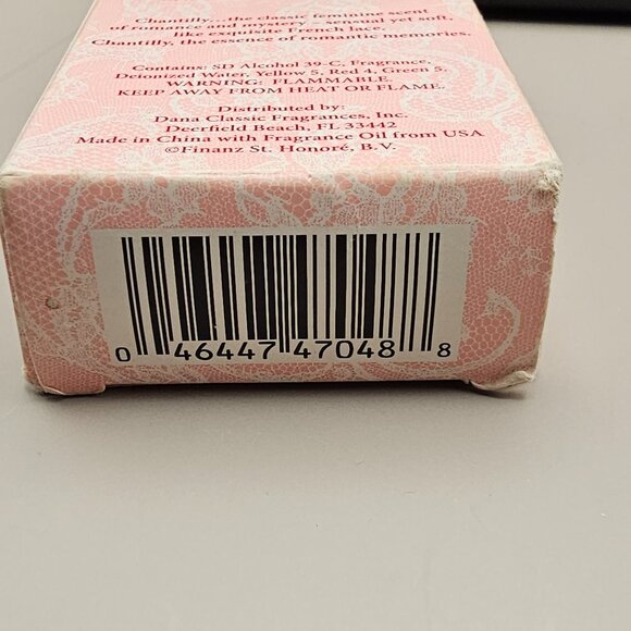 EMPTY vintage Chantilly eau de cologne bottle 0.5 ml orig box circa early 2000s - Picture 7 of 7